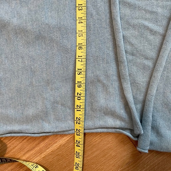 Eileen Fisher Soft Blue Merino Wool Open Cardigan - Picture 10 of 11